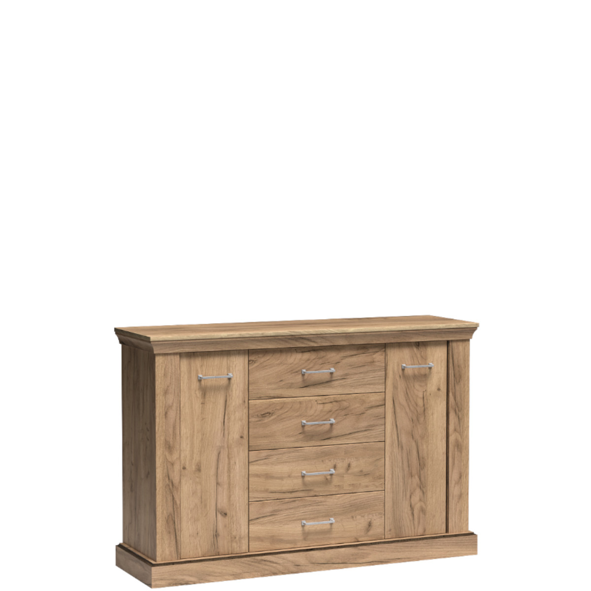 ANTICA_A1 - pojemna, elegancka, dwudrzwiowa komoda z szufladami (96x142x42cm)