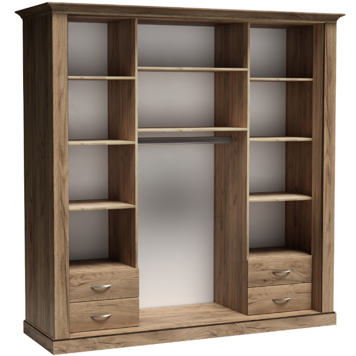 ANTICA_A211 - szafa garderobiana dwudrzwiowa o szerokości 211cm (220x211x68cm)