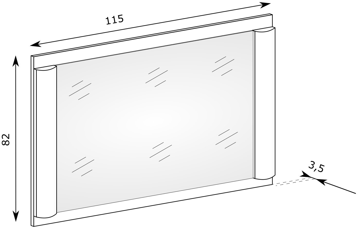 DALLAS_D09 - ozdobne lustro (82x115x3,5cm)