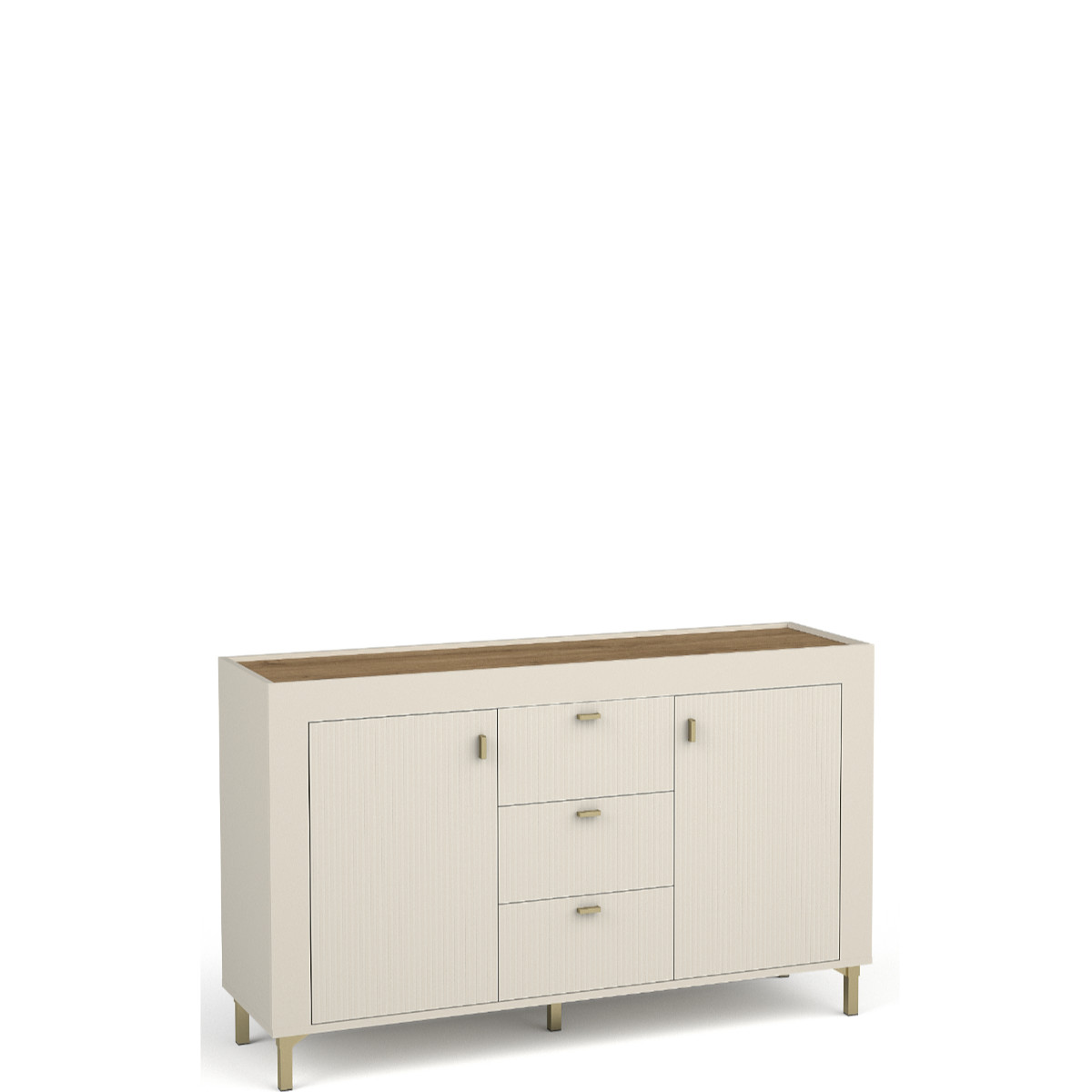 MOSSA_MO6 - dwudrzwiowa komoda z szufladami (83.6x137.2x39.8cm)