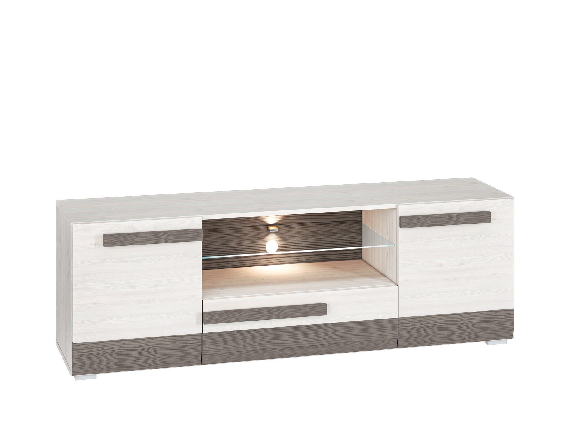 BLANCO_09-01 - dwufrontowa szafka RTV z szufladą (55x165x42cm)