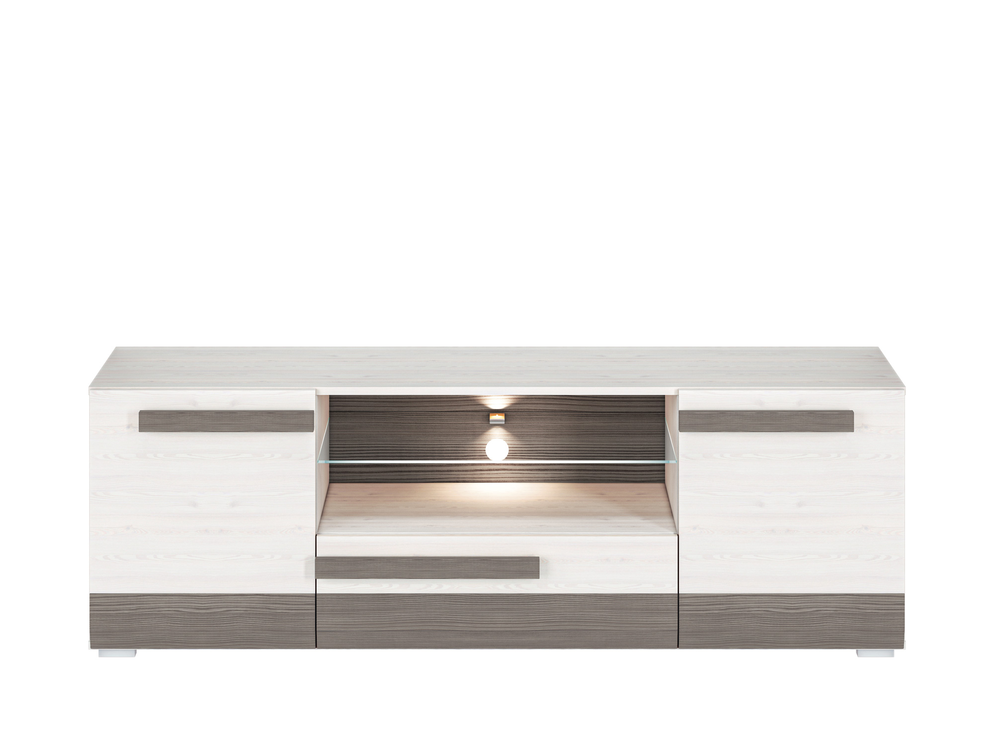 BLANCO_09-01 - dwufrontowa szafka RTV z szufladą (55x165x42cm)