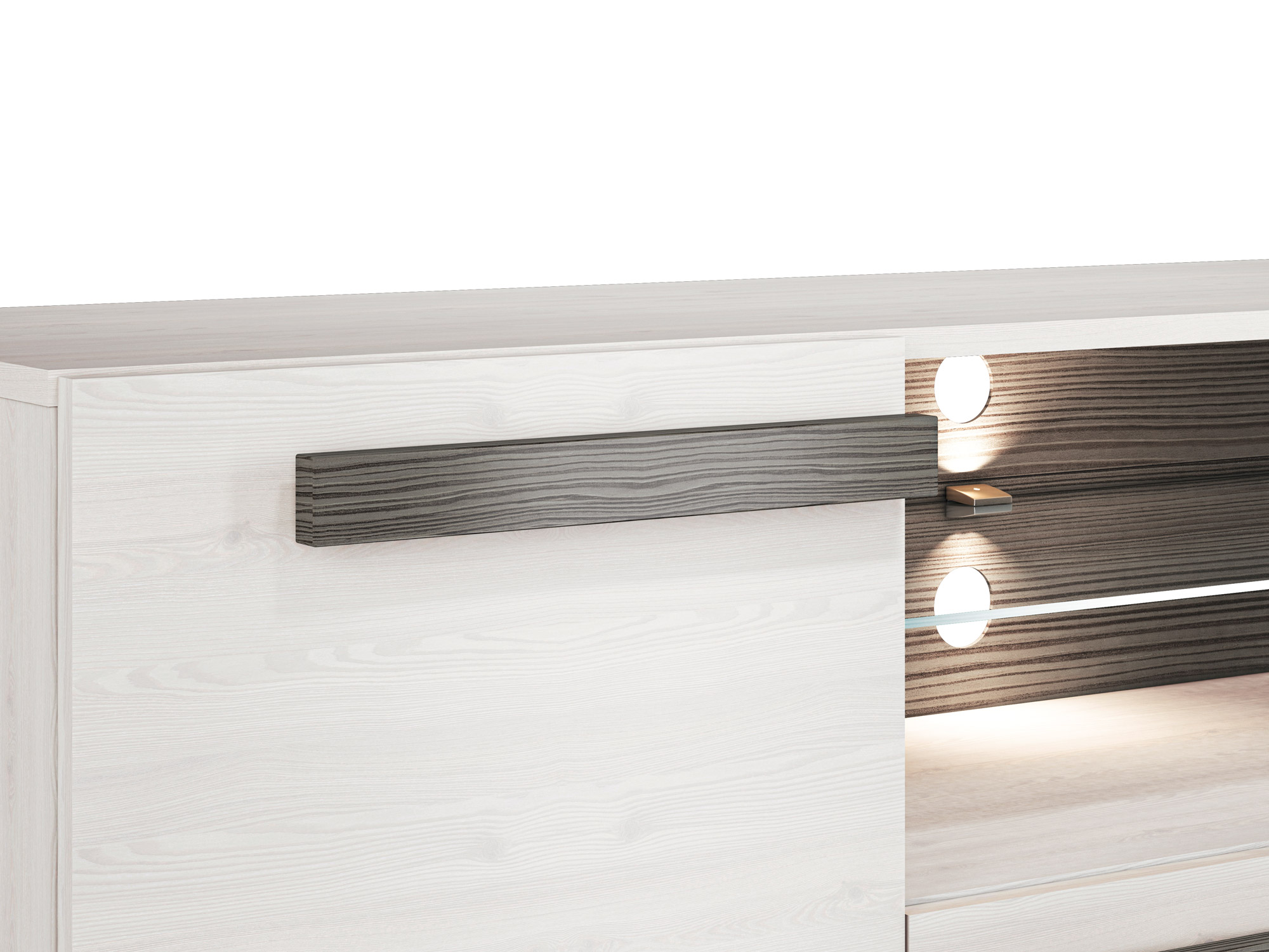 BLANCO_09-01 - dwufrontowa szafka RTV z szufladą (55x165x42cm)