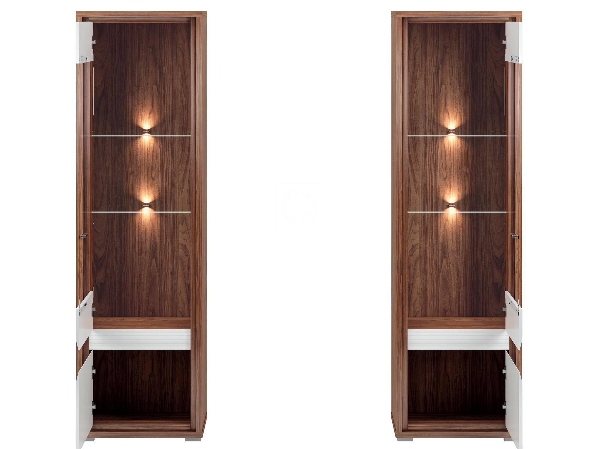 DALLAS_09-01 - dwudrzwiowa witryna z oświetleniem LED (203x60x41cm)