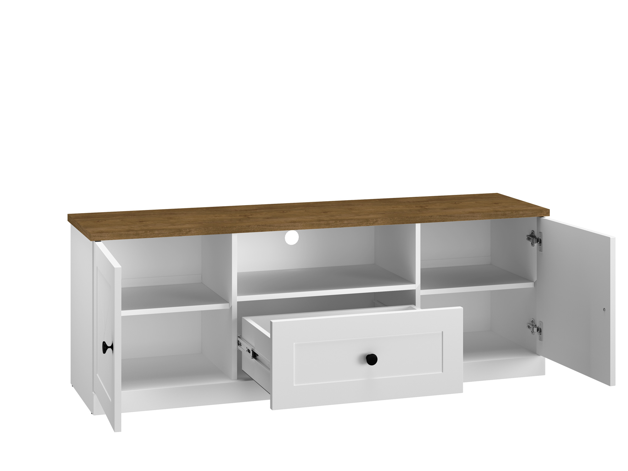 LILLE_09 - dwudrzwiowa szafka RTV z szufladą (54x150x40cm)