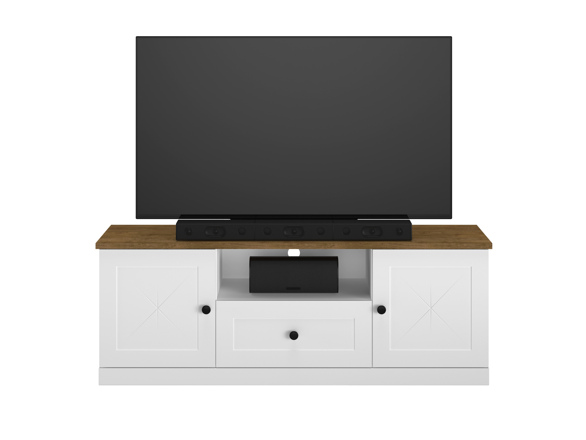 LILLE_09 - dwudrzwiowa szafka RTV z szufladą (54x150x40cm)