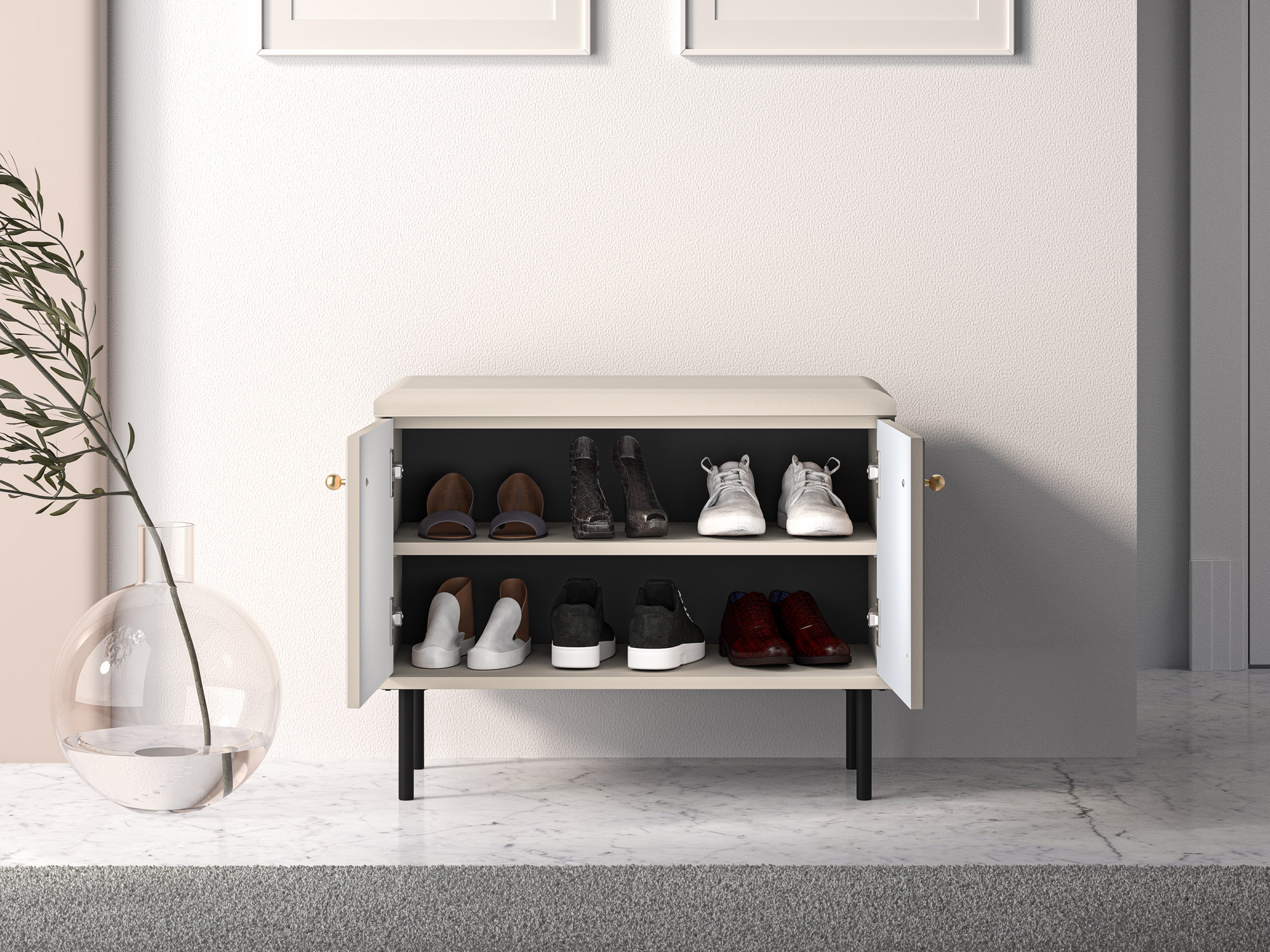 SOPHIE_16 - dwudrzwiowa szafka na buty (55x68x34cm)