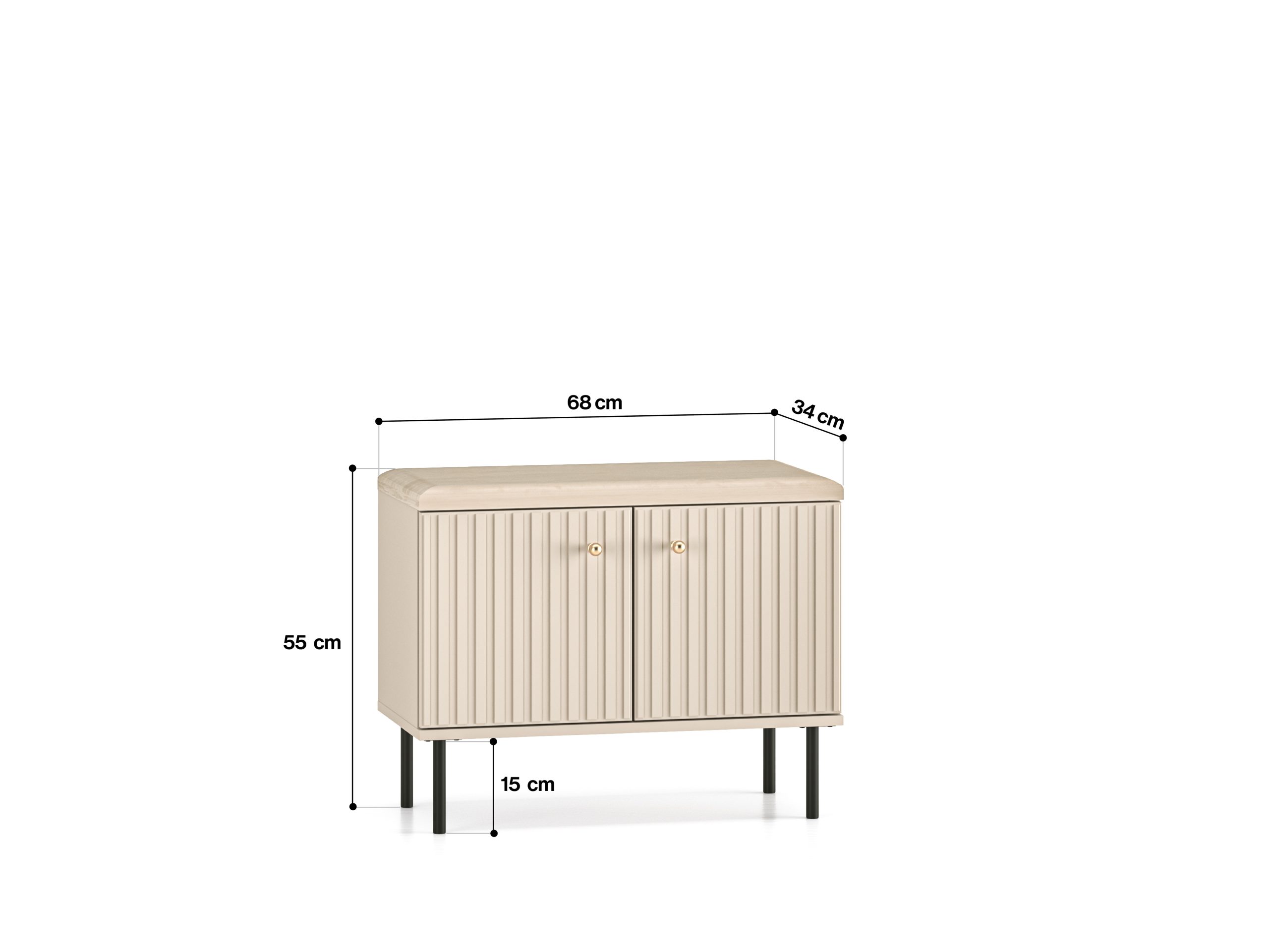 SOPHIE_16 - dwudrzwiowa szafka na buty (55x68x34cm)