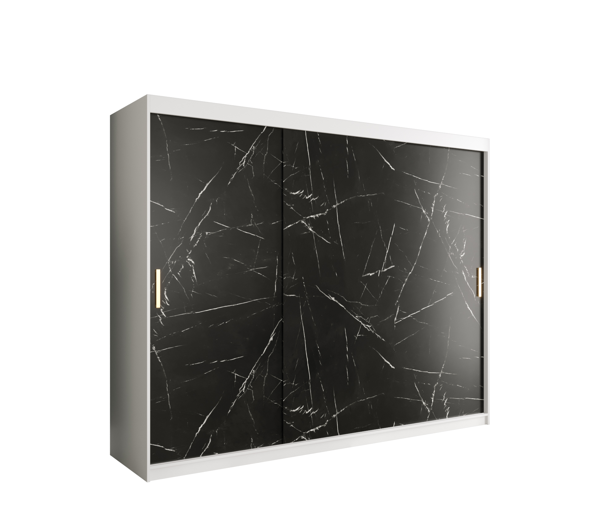 MARMUR_T_250 - przesuwna, trzydrzwiowa szafa garderobiana (200x250x62cm)