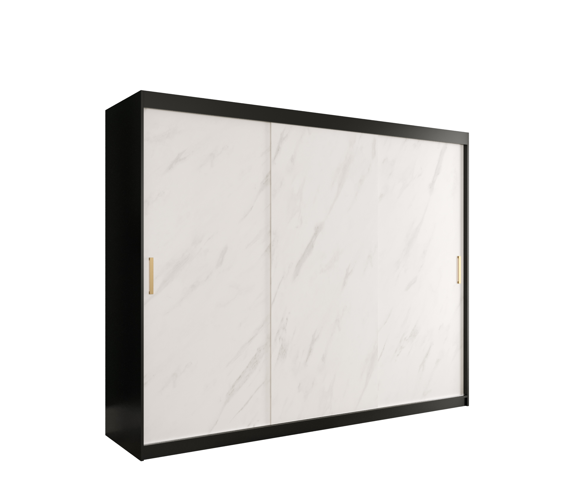 MARMUR_T_250 - przesuwna, trzydrzwiowa szafa garderobiana (200x250x62cm)